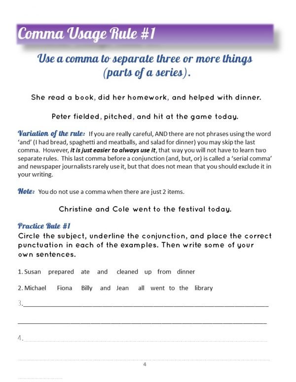 Comma Usage
